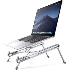 Laptop Standaard Verstelbare Computer Houder Notebook Standaard Opvouwbaar Draagbare Lichtgewicht Compatibel Chromebook Compatibel met MacBook Pro 15, Mac Air 13, iPad Air 4, Dell enz. Aluminium