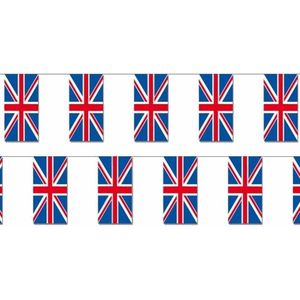 2x Papieren slinger Engeland 4 meter - Engelse vlag - Supporter feestartikelen - Landen decoratie/versiering