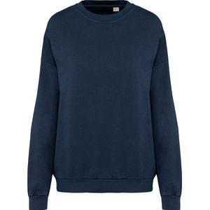 Biologische unisex sweater 'Terry' lange mouwen Washed Navy Blue - XL