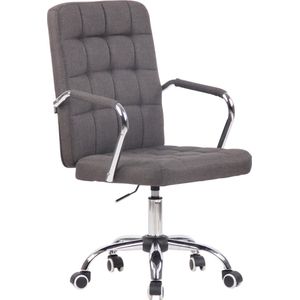 Bureaustoel - Bureaustoel voor volwassenen - Design - Stof - Donkergrijs - 56x60x103 cm