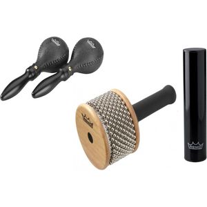 Remo Crown Professionele percussie set medium - Cabasa, Maracas & Metal Shaker set