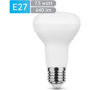 Modee E27 LED Lamp 7.3W - 640lm - 4000K - Neutraal Wit - LED Spot R63 - Vervangt 50W Halogeen Gloeilamp