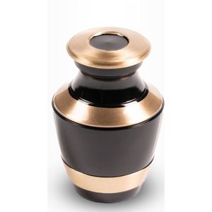Crematie urn | Mini urn zwart goud | Keepsake urn | 0.08 liter