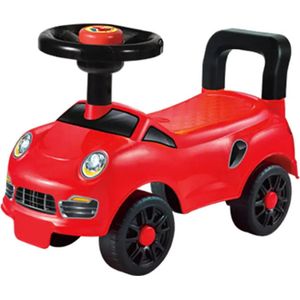 Baby loopauto - met toeter - rood 50L X 21.5B X 32H CM - Kinder loopauto