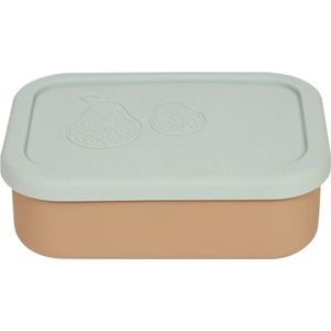 OYOY Yummy Brooddoos/Lunch box met indeling S - Green/Camel