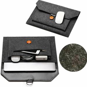 BukkitBow - Laptop Sleeve Voor Apple iPad / Macbook Air/ Macbook Pro 13 Inch - Vilten Laptophoes - Opbergvakken Voor Telefoon/Muis/Accessoires - Zwart