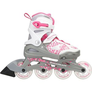 Rollerblade Inlineskates - Maat 33-37 - Unisex - wit,roze,grijs Maat 33-38