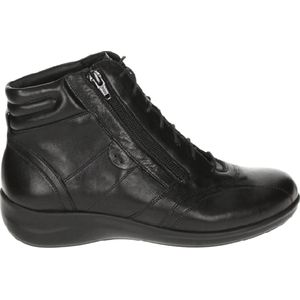 Durea 9605 K - Hoge sneakersVeterlaarzenDames veterschoenenDames sneakersHalf-hoge schoenen - Kleur: Zwart - Maat: 39