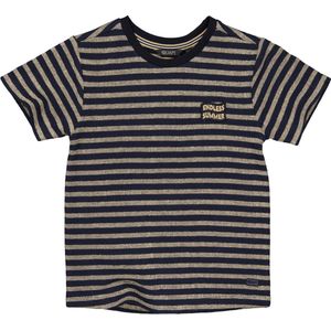 Quapi jongens t-shirt Bent aop Blue Stripe