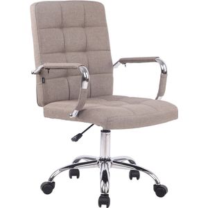 Moderne bureaustoel grijs - Stof - Ergonomische stoel - Office chair - Verstelbaar - Voor volwassenen