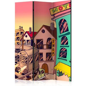 Kamerscherm - Scheidingswand - Vouwscherm - Morning in a city [Room Dividers] 135x172 - Artgeist Vouwscherm