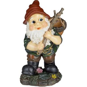 Tuinkabouter met Mandje - Weervast & Vorstbestendig - Klassiek Design - Kleurrijk