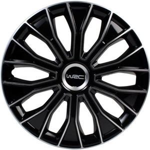 WRC Wieldoppen 16 inch - zwart/zilver - 4st