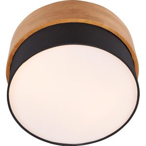 LED Plafondlamp - Plafondverlichting - Torna Sella - E14 Fitting - 2-lichts - Rond - Mat Nikkel/Zwart - Aluminium
