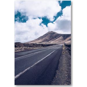 Weg door de bergen - Lanzarote - Foto op Plexiglas 40x60