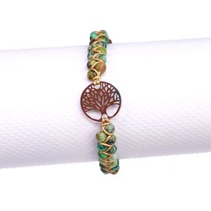 Armband - Boho Yoga - Handgemaakt - Natuursteen - Tree of Life - Unisex - Lieve Jewels