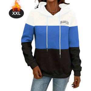 Nivard Hoodie Dames - Sweaters - Sweater - Warme Trui - Met Capuchon - Blauw - XL