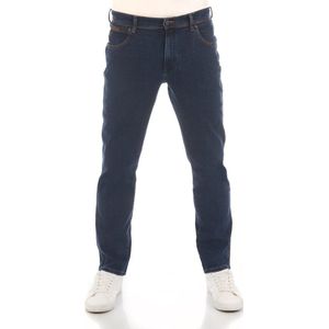 Wrangler Heren Jeans Broeken Texas Slim Stretch slim Fit Blauw 33W / 30L Volwassenen Denim Jeansbroek