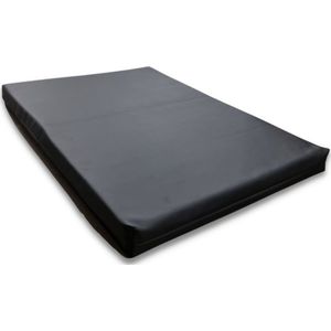 Topmast Jumbo - Hondenbed - Zwart - 100 x 75 cm - Leatherlook Hondenkussen - Hondensofa - Honden Ligbed - Hondenmatras