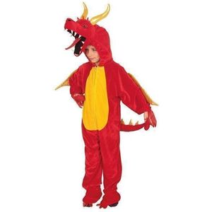 Draken Kostuum Kind Rood - Maat 104 - rode draak carnavalskostuum