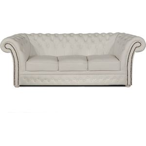 Chesterfield Bank Winfield Basic Leer | 3-zits | Wit | 2 tot 4 weken levertijd