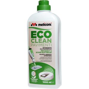 Meliconi ECO CLEAN universeel vloerreinigingsmiddel - 1000ml - Geschikt voor Roborock en iRobot Braava Jet m6 - Robotstofzuiger reinigingsvloeistof - Dweilrobot vloerreiniger schoonmaakmiddel - Reinigingsmiddel vloeistof