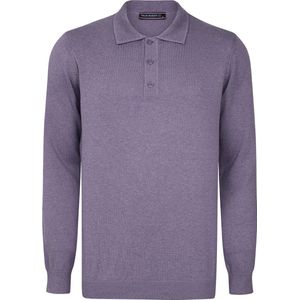 Felix Hardy Gebreide Polo Trui - Polo Kraag - Sweater - 100% Katoen Heren Paars - M