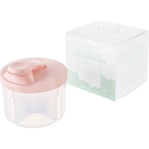 BimbelBoo – Melkpoeder Doseerdoosjes – Melkpoeder Toren – BPA Vrij – 4 Compartimenten – Roze – Kraamcadeau - Bewaarbakjes Babyvoeding – Dispenser – Poedertoren – Melkpoeder Bewaardoos – Babyvoeding Bewaarbox – Reisbox