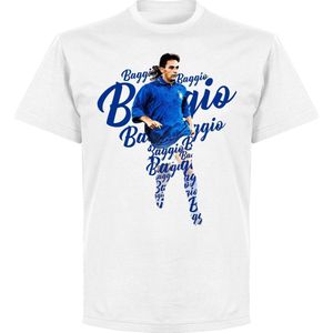 Roberto Baggio Script T-Shirt - Wit - XXL