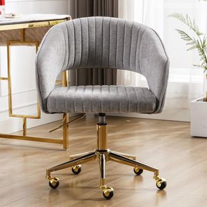 Verstelbare Thuiskantoor Taakstoel - Moderne Draaibare Fauteuil met Open Rug voor Maximale Comfort