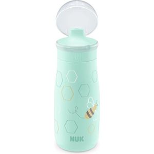Nuk Mini-Me Sip Cup drinkfles - met bijtvaste drinkdeksel 300 ml - Bij - Mint- 9+ m