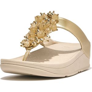 FitFlop Fino Bauble-Bead Toe-Post Sandals GOUD - Maat 42