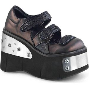 Demonia Sleehakken -38 Shoes- KERA-13 Bronskleurig/Zwart