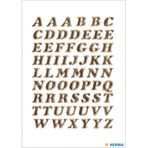 Huismerk Herma 4192 Etiket met letters A-Z 8mm Goud