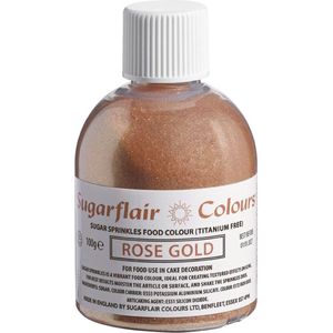 Sugarflair Sugar Sprinkles - Gekleurde Suiker - Rose Gold - 100g - Eetbare Taartdecoratie