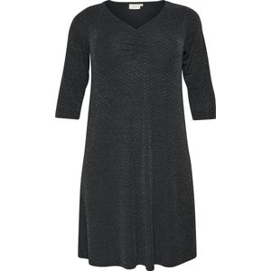 Kaffe Curve KCellia Dames Jurk -Black Glitter Jersey