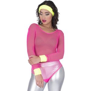 zweetbandset fluo geel