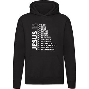 Jesus is my god Hoodie - geloof - religie - kerk - christenen - faith - unisex - trui - sweater - capuchon