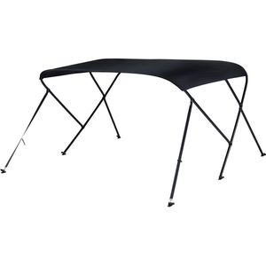 NALUX Biminitop 3 bogen zwart frame- Hoogte 117 cm -Breedte 200-213 cm