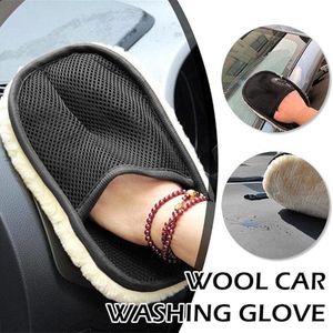 Waledano® Washandschoen voor auto en huishouden - poetshandschoen voor autoverzorging - autowassen en glazenwassen - auto accessories - interieur handschoen - dashboard - Zwart Auto Washandschoen Borstel
