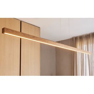 Hanglamp hout - Hanglamp boven kookeiland - ByLum 120 Eiken l 100% massief hout - Minimalistisch design - Hoogte instelbaar - Dimbaar