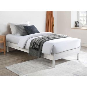 Vente-unique Bedbodem met latten 90 x 190 cm - Wit - MUCHIGAN van YSMÉE L 194 cm x H 33 cm x D 94 cm