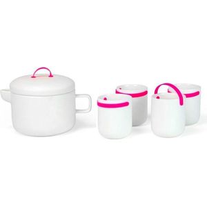 Cookut Keuken Promenade Theepot Met Theezeef En 4 Theebekers Roze