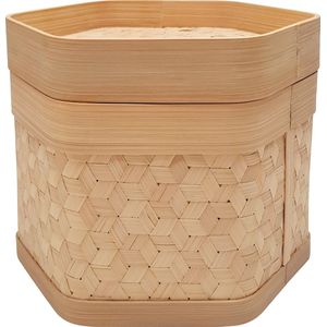 Zeshoek Bamboe Voorraadpot Hexagonal Bamboo Container