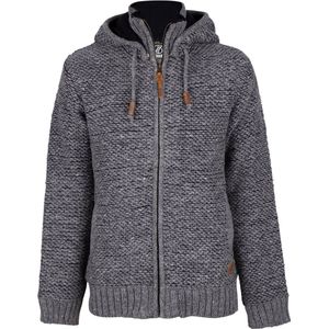 Gebreid Wollen Heren/Uni Vest van Schapenwol met Polyester Fleece voering en afneembare capuchon - SHAKALOHA - M Geraldton ZH Grey 3XL
