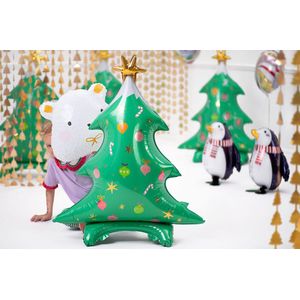 PARTYDECO - Reuze aluminium ballon kerstboom 78 x 94 cm