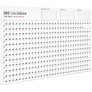 Jaarplanner 2024 - Jaarkalender - Jaaragenda 2024 - Weekplanner 2024 - Groot - Opvouwbaar