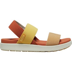 Keen Elle Backstrap Dames Sandalen Fossil Orange/Silver Birch Maat 41