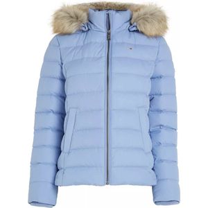 Tommy Hilfiger Basic Hooded Winterjas - Jas Vrouwen, lichtblauw - Maat S