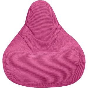 Goodivery ® Ergonomische Hoge Rug Zitzak voor Volwassenen in Zachte Ribstof - Roze